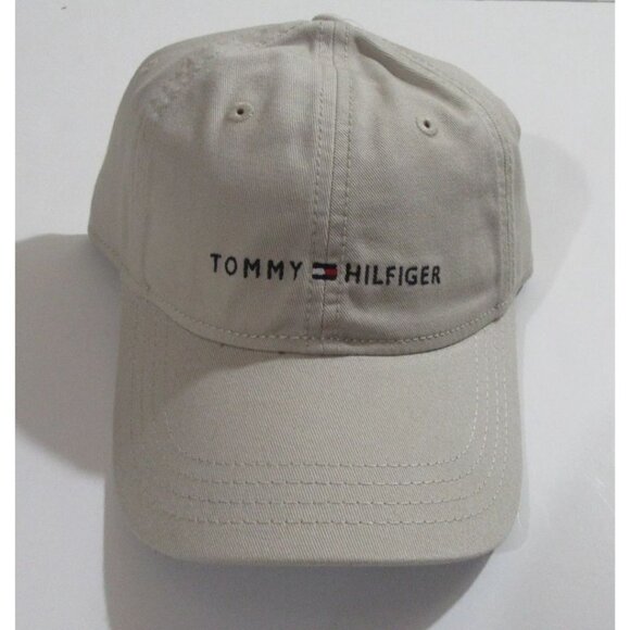 Tommy Hilfiger Mens Baseball Cap Hat Beige Adjustable NWT - Picture 2 of 6